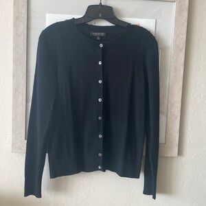 Light weight merino wool black cardigan